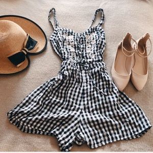 Hollister Gingham Romper